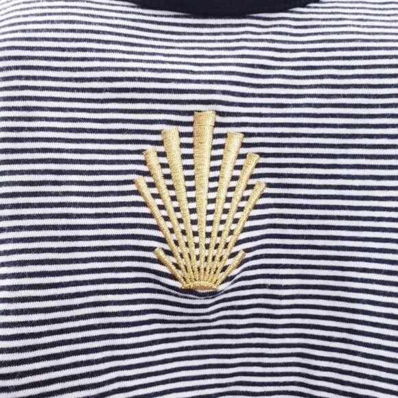 My Choice Black and White Stripe Seashell Maternity Swim Suit Size Small - Picture 2 of 8